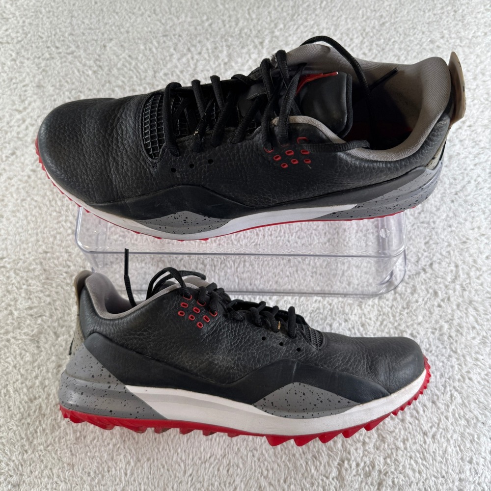 Jordan ADG 3 Golf Shoes Mens 10 Black Good CW7242-001 Cement Grey Spiked